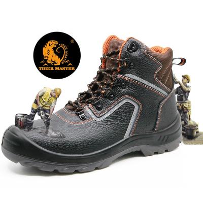 China Heavy Duty Rubber Steel Toe Cap Steel Toe Oil Outsole Leather Occupational Safety Shoes for sale