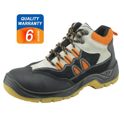 China Resistant Steel Toe Slip Suede TPU Leather Sole Steel Toe Cap Prevent Puncture Running Safety Shoes For Men for sale