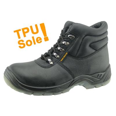 China Toe Genuine TPU Outsole Anti Slip Oil Toe Cap Puncture Proof Steel Heavy Duty Leather Men's Industrial Safety Working Boots for sale