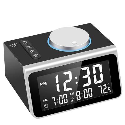 China Cheap OEM FM Radio Alarm Clock Sleep Desktop Radio Clock with Dual USB Charging Volume Adjustable Shine for Amazon, Bowl, Walmart for sale