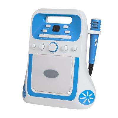 China CD+G/USB/Bluetooth/Line in Mic Karaoke System Multil-Color Children's CD Player Portable Kids Karaoke Machine Microphone Speaker for Toy for sale