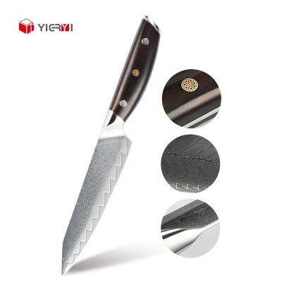 China Manufacturer Custom High Quality Carbon Steel Viable Damascus Steel 5 Inch Kitchen Serving Paring Knife for sale