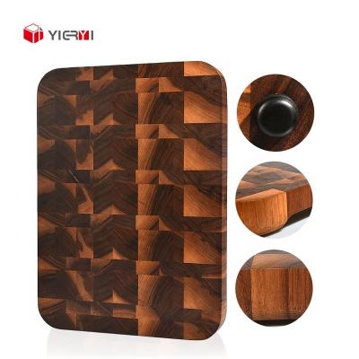 China Yieryi High Quality Viable Dark Black Natural Walnut Wood Board Custom Cutting Board For Kitchen for sale