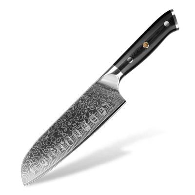 China Yieryi Professional Viable Japanese Steel Chef Knife 7 Inch Damascus Kitchen Santoku Knife Kitchen Knife for sale