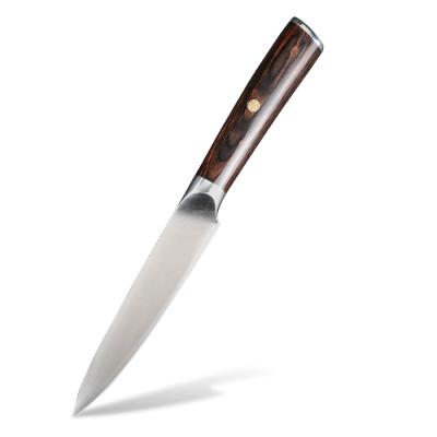 China Yieryi High Quality Viable 5 Inch Stainless Steel Fruit Vegetable Paring Knife With Pakka Wood Handle for sale