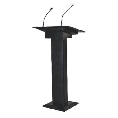 China QQCHINAPA Modern Hotel Church 60W Speaker Podium With Two Wireless Handheld Microphone for sale