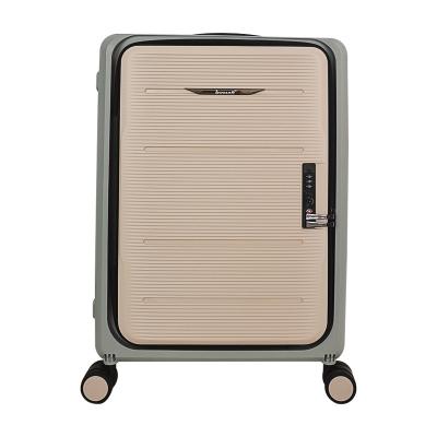 China New Design Aluminum Frame Luggage Waterproof Universal Wheel Trolley Packing Case In Zipper Wholesale Password Hard Stock Large Capacity Suitcase for sale