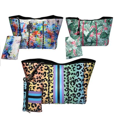 China Fashoion Hot Sale Women Handbags Neoprene Tote Bag Beach Bags en venta