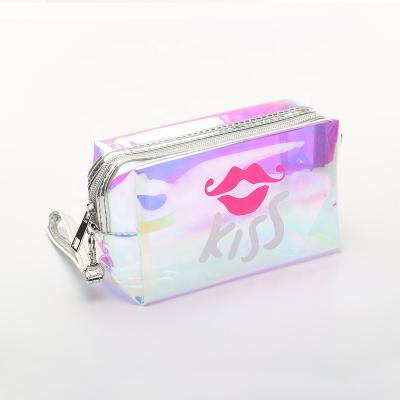 China High Quality Transparent Waterproof Pouch TPU Travel Makeup Laser Cosmetic Bag Pouch for sale