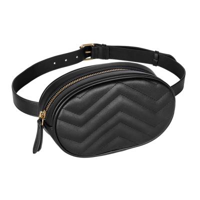 China Water Proof Customized Women Fanny Pack Waterproof PU Leather Belt Bag Size Bags Cross - Body Bumbag For Party for sale