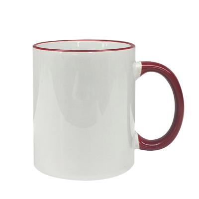 China Viable Factory 11oz Professional Ceramic Mug Color Logo Ceramic Coffee Mug Custom Made For Sublimation for sale