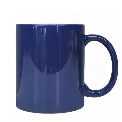 China Sustainable Customized Sublimation Blanks Mugs Blue Color Changing Design Ceramic Coffee Tea Mugs 11 Ounce Hot Sale Ceramic Mug for sale