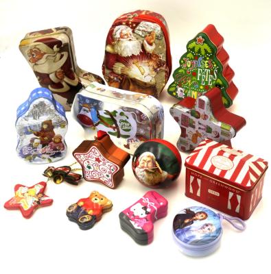 China Professional Tin Can Metal Tin Can Box OEM Factory Christmas Cans For Gift Candy Packaging for sale