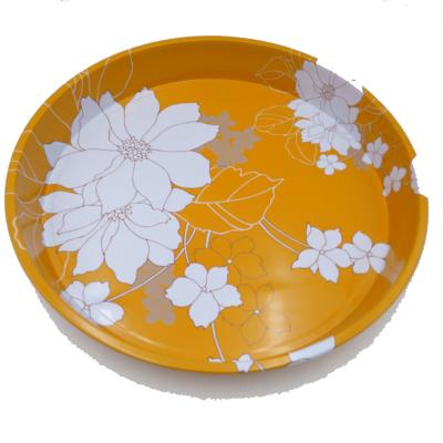 China Large Round Tin Tray Circular Food Display Package Serving Tray T-001 for sale