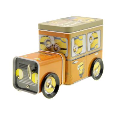 China Recyclable Vintage Car Shape Candy Tin Box For Gift Packing Truck Shaped Candy Tin Box For Kids for sale