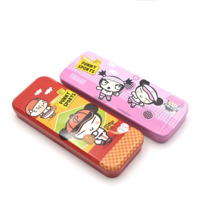 China Schools & Offices Price Cheap Rectangular Multi Layer Metal Pencil Case Tin Stationery for sale