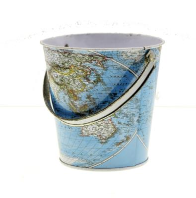 China Custom Easter Logo Small Tin Bucket Metal Gift Box With Handle Metal Package for sale