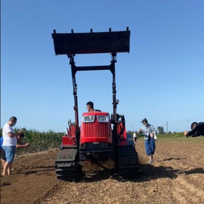 China Amphibious 80 Horsepower Tractor , Cultivated Land Crawler Tractor for sale