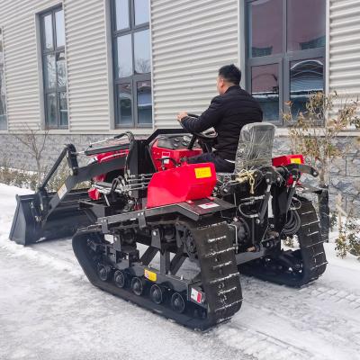 China Amphibious 50 Horsepower Tractor Cultivated Land Crawler Tractor Rotary Tiller for sale