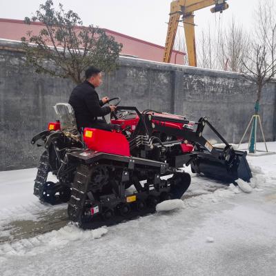 China Landbouw dieselmotor 50 pk zittend aandrijven kruipertractor met laadmachine Te koop