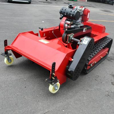 China Tuingrasmaaier Flail Grasmaaier Orchard Crawler RC Grasmaaier Tractor Te koop