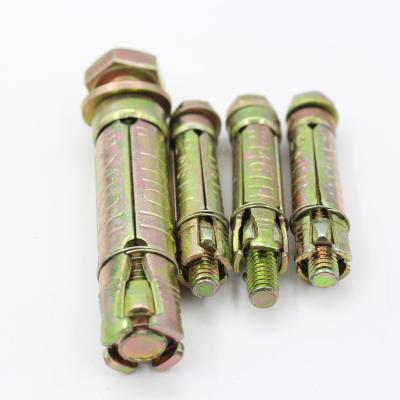 China Steel Yellow Galvanized Bolt m6 - 4 PCS Heavy Duty Steel Galvanized Fix Bolt Expansion Anchors M20 Fix Bolt for sale