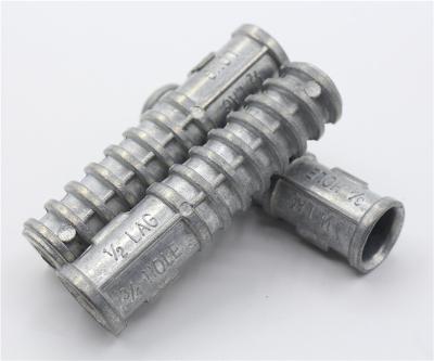 China Zinc Alloy Long Type Lag Screw Zinc Alloy Shield Anchor for sale