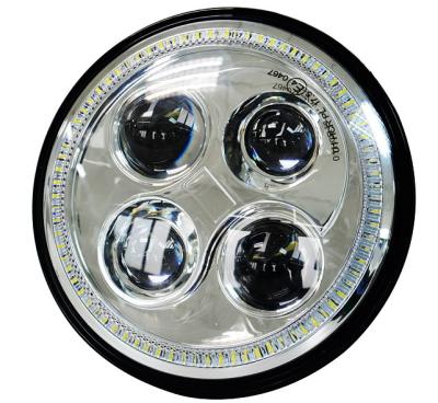 China Red Angel Eyes jeep wrangler LED Headlight Harley 5700k 1100lm for sale