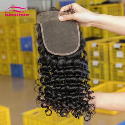 China 6x6 Silk Closure,Brazilian Hair Deep Wave Deep Wave Lace Bundles With Closure,Three Part Brazilian Hair Lace Closures for sale