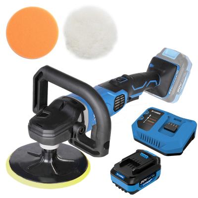 China New Arrival 20V 180mm Cordless Brushless Car Polisher Tools Car Cleaning Polisher Detailing Polisher Auto Care Only for sale