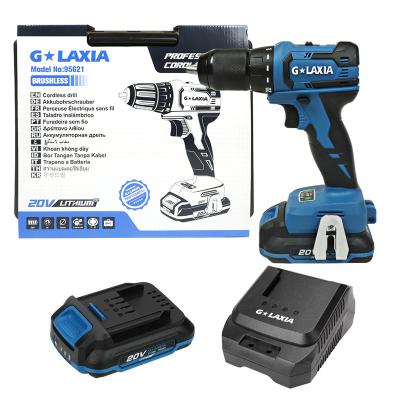 China LED light GALAXIA power drill 20V lithium 4 speed LED cordless and brushless drill light for sale