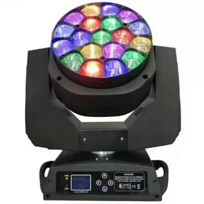 China 19*15W indoor led big eyes moving head stage equipment lights led rgbw 4in1 color wash head moving lights for sale