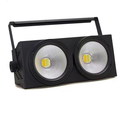 China 2*eyes 200W stage 2x100w warm/cold/2in1 led blinder COB audience light for church DJ disco party wedding stage events for sale