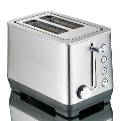 China KRON 1340W Silver Auto Centering Pop Up 2 Slices Stainless Steel Toaster with Music Toast Maker with Bun Warm Toaster for sale