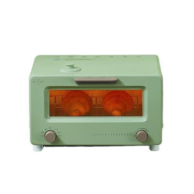 China 2021 New Design 10L Stainless Steel Steam Toaster Mini Oven in Green for sale