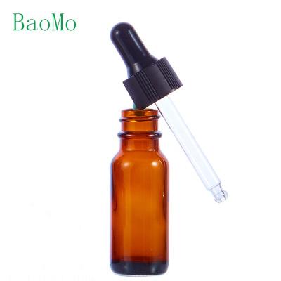 China Factory Outlet Oil15ml 30ml 50ml Essential Self Care Dropper Type Seal Amber Clear Glass Round Bottles With Child Proof Dropper Cap for sale