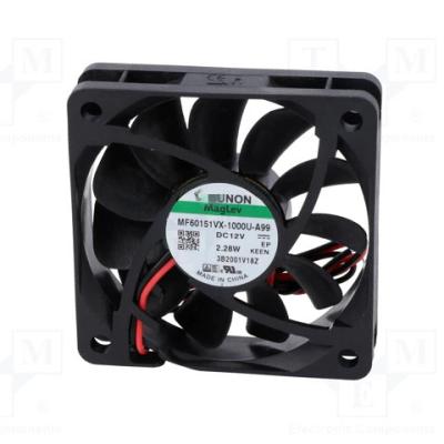 China MF60151VX-1000U-A99 MF60151V1-1000U-A99 6015 high quality low noise DC 12V brushless axial fan for hotels for sale