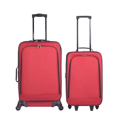 China Soft Polyester Fabric Suitcase Business Luggage Sets Lightweight Trolley Bag Suitcase Business Hand Luggage for sale