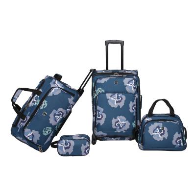 China Travel Luggage Cases Customized Logo Printed Travel Trolley Luggage Bag Travel Luggage For Running for sale