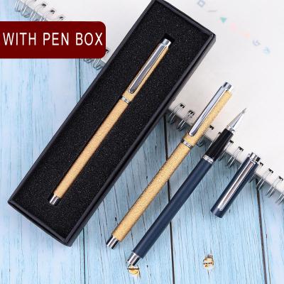 China Custom wholesale cartoon gel punta black normal metal engraving color customize pen set with logo 0.5mm cover for sale