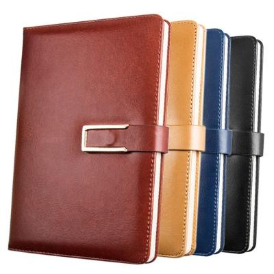 China PU A5 Easy Writing Vintage Leather Work Diary Notebook Organizer Cover Gift Set for sale