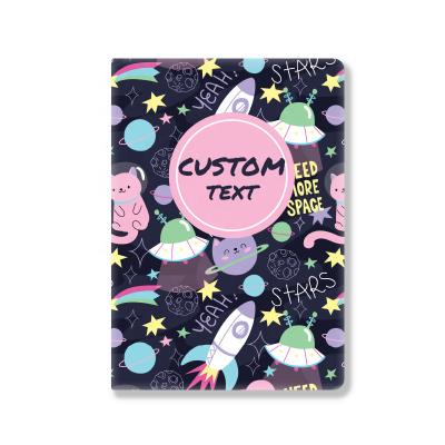 China Print Easy Enrolling Custom Party No Ring Binder Black Girl's Life Goals Day Event Kawaii Book Notebook Luxury Planner for sale