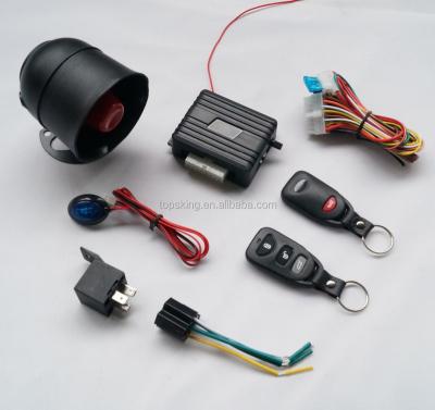 China Keyless Entry Alarm DC 12V One Way Car Alarm System With Side Door And Trunk +/- Optional for sale