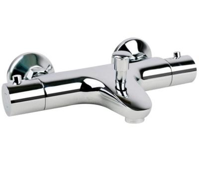 China Without Slide Bar Chromed Finish Bathtub Shower Faucet Thermostatic Mixer Deck-Mounted Constant Temperature Bathtub Thermostatic Mixing Valve for sale