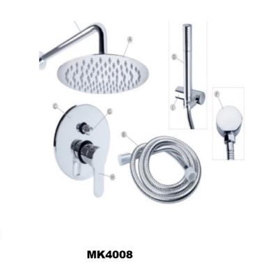 China Without High Quality Slide Bar Bathroom Round Concealed Brass Shower Faucet Wall Mounted Mixer Tap for sale