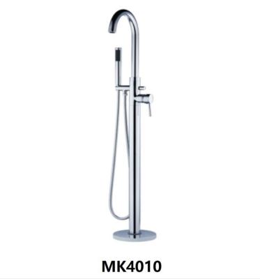 China Freestanding Shower Faucet Floor Mounted Shower Faucet Slide Bar Bathroom Tub OEM Brass Freestanding Mixer Tap for sale