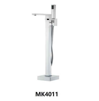 China Without Handle One Hole Single Hole Bath Mixer Tap Slide Bar Brushed Nickel Floor Mount Bathroom Tub Filler Freestanding Bathtub Faucet for sale