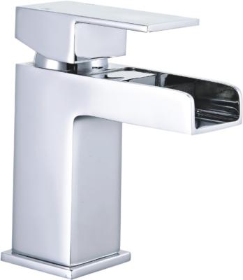 China Without Slide Bar Unique Design 2021 Basin Mixer Tap Modern Brass Single Handle Waterfall for sale