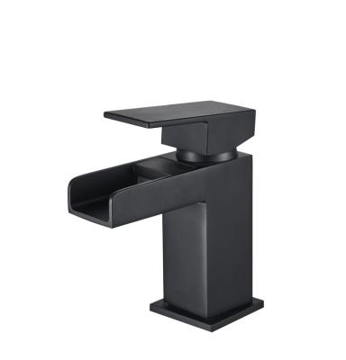 China Without Slide Bar WRAS Approved Single Lever Matte Black Bathroom Faucet Sink Water Tap Brass Mixer Tap Mixer Tap for sale