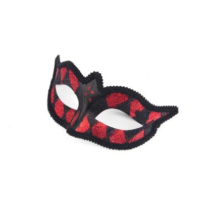 China Bling Masquerade Party Mask Half Face Mask Halloween Suncrack Handmade Paint Face Mask Party Wear for sale